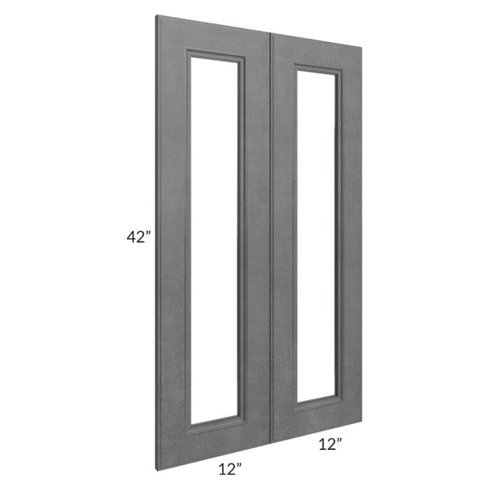 Stone Grey 24x42 Glass Door