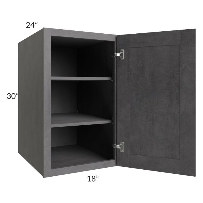 Stone Grey 18x30x24 Split Pantry Wall Cabinet