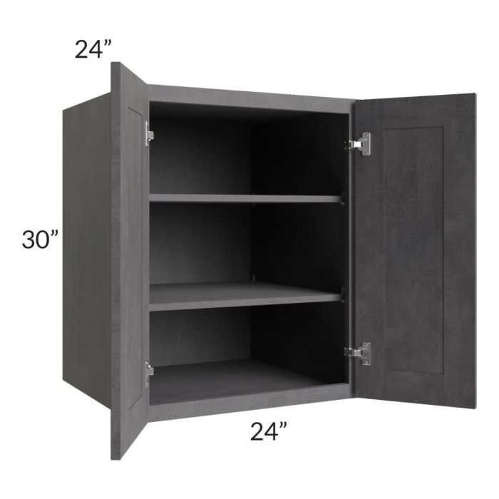 Stone Grey 24x30x24 Split Pantry Wall Cabinet