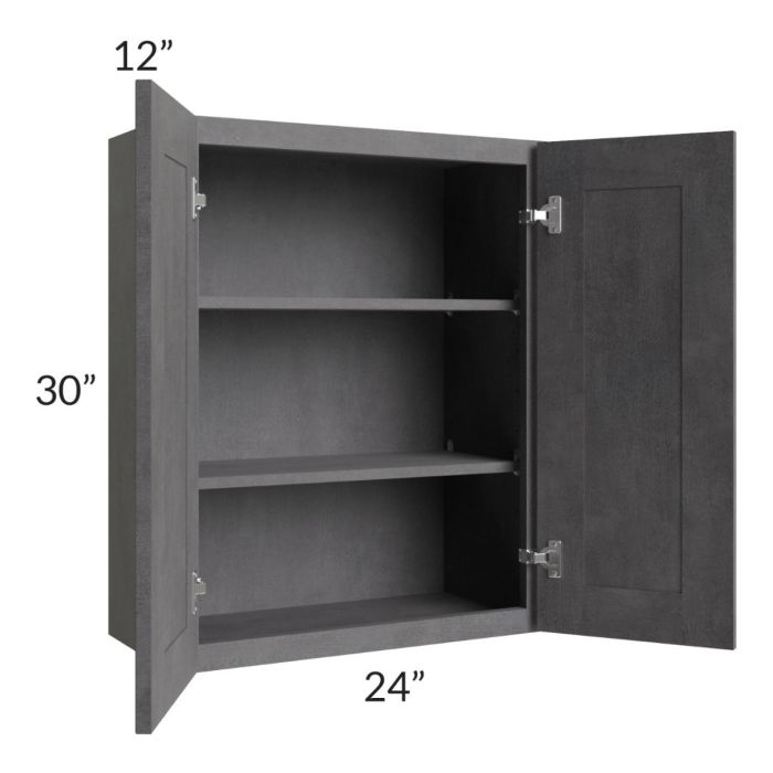 Stone Grey 24x30 Wall Cabinet