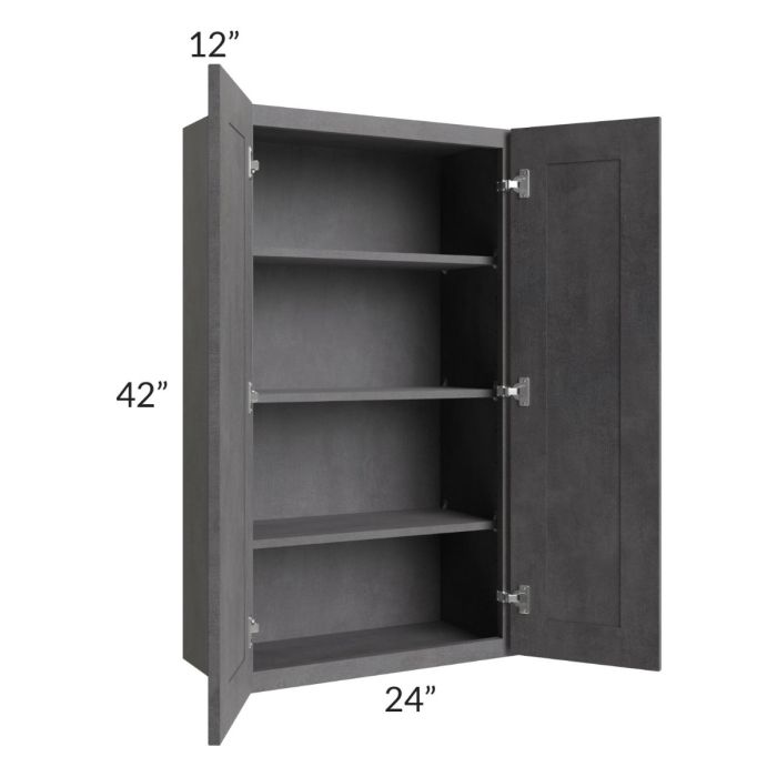 Stone Grey 24x42 Wall Cabinet