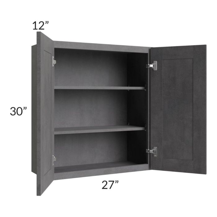 Stone Grey 27x30 Wall Cabinet