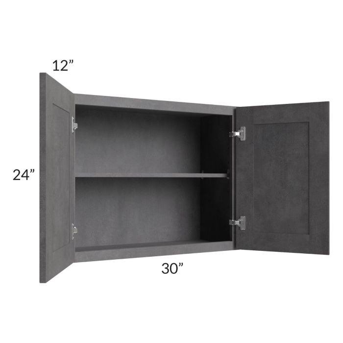 Stone Grey 30x24 Wall Cabinet