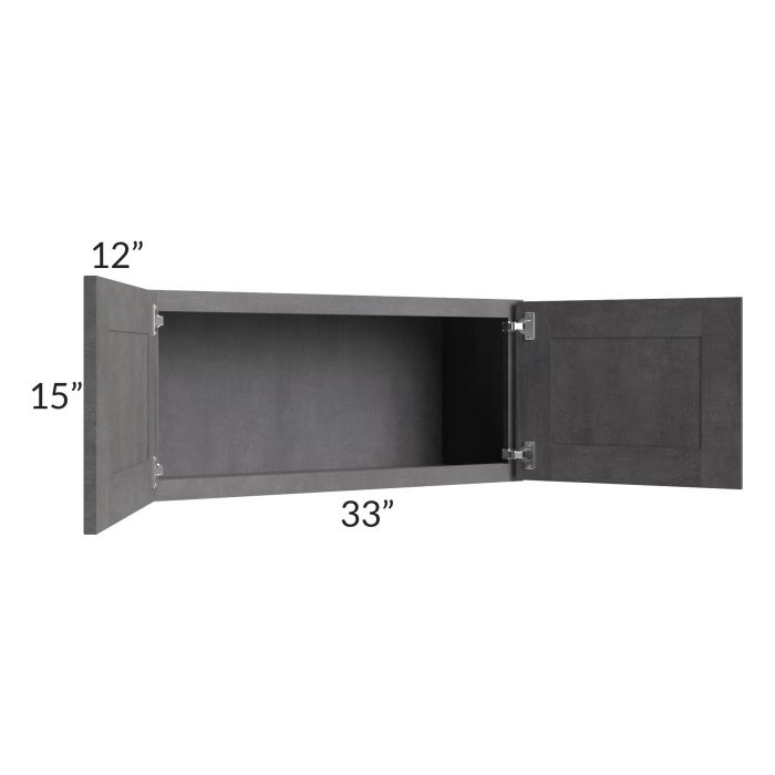 Stone Grey 33x15 Wall Cabinet