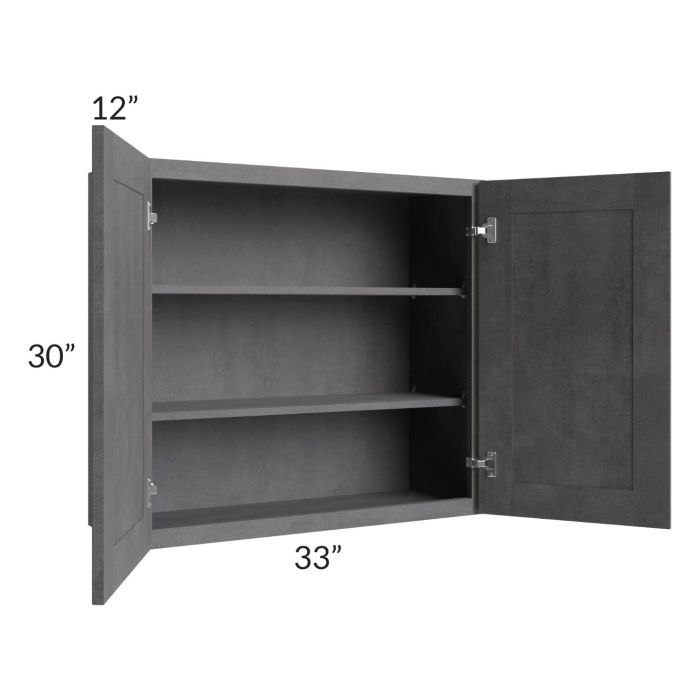 Stone Grey 33x30 Wall Cabinet
