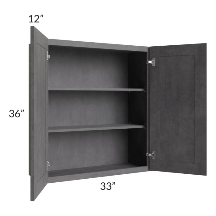 Stone Grey 33x36 Wall Cabinet