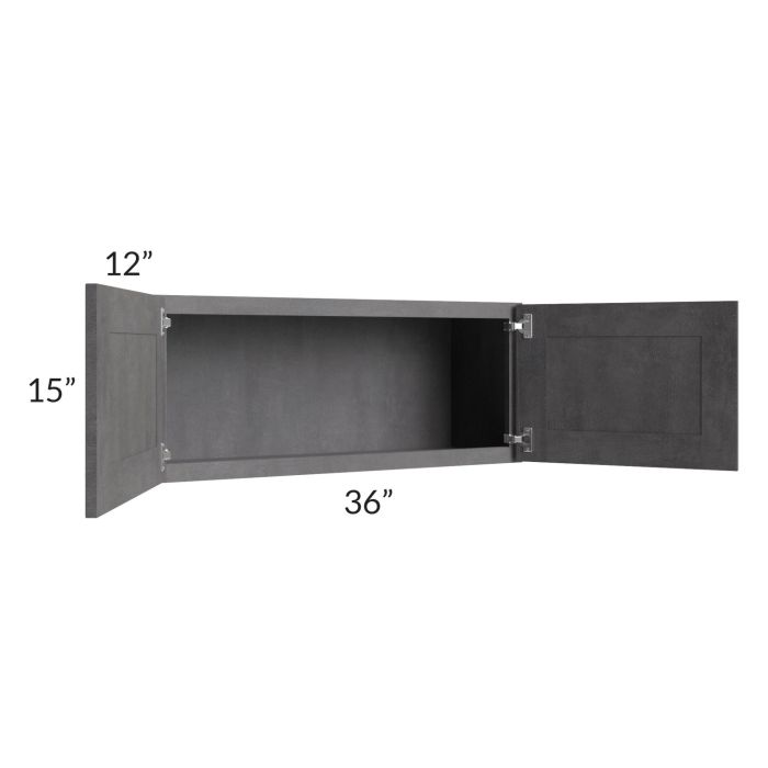 Stone Grey 36x15 Wall Cabinet