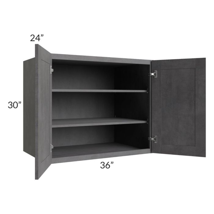 Stone Grey 36x30x24 Split Pantry Wall Cabinet