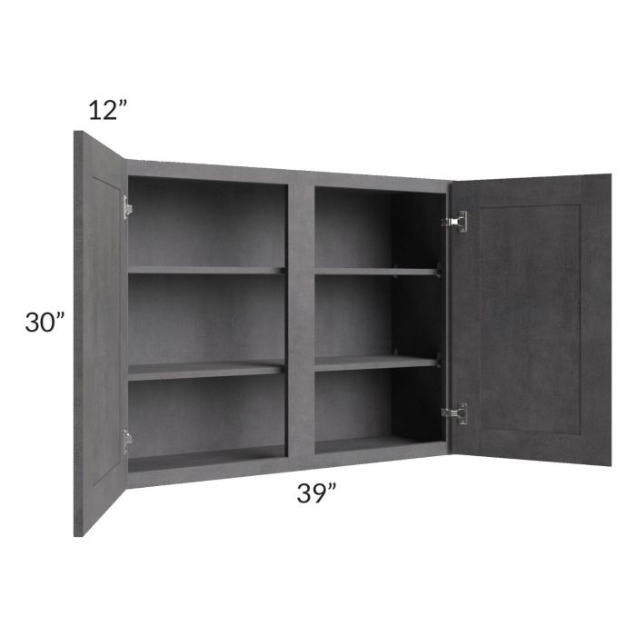 Stone Grey 39x30 Wall Cabinet