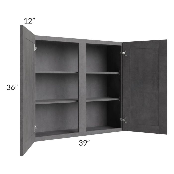 Stone Grey 39x36 Wall Cabinet