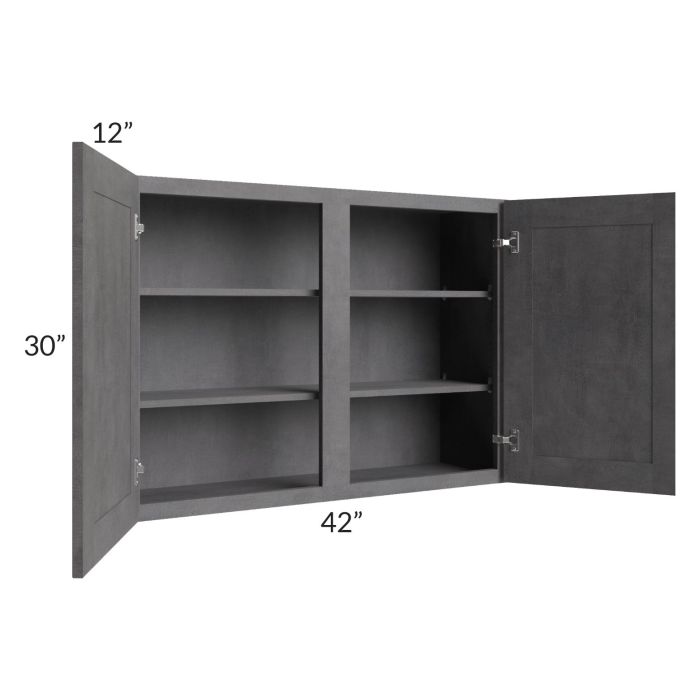 Stone Grey 42x30 Wall Cabinet