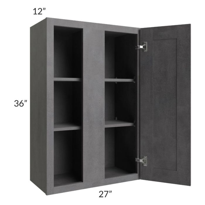 Stone Grey 27x36 Blind Corner Wall Cabinet