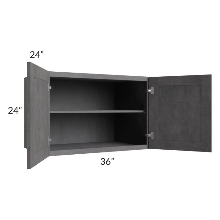 Stone Grey 36x24x24 Refrigerator Wall Cabinet