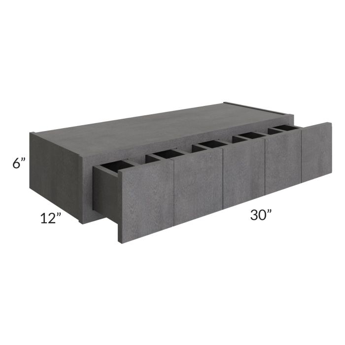 Stone Grey 30x6 Spice Drawer Wall Cabinet