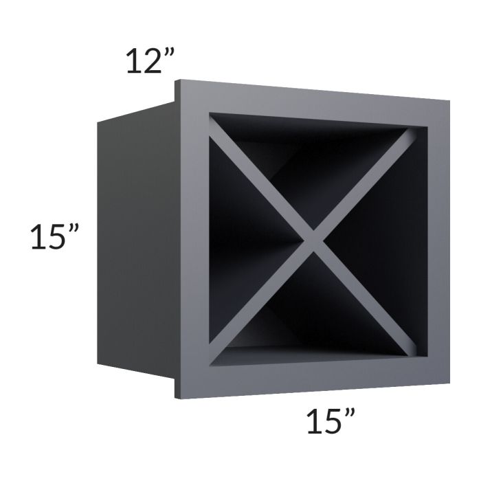 Midtown Indigo Shaker 15x15 Wine Rack Cabinet