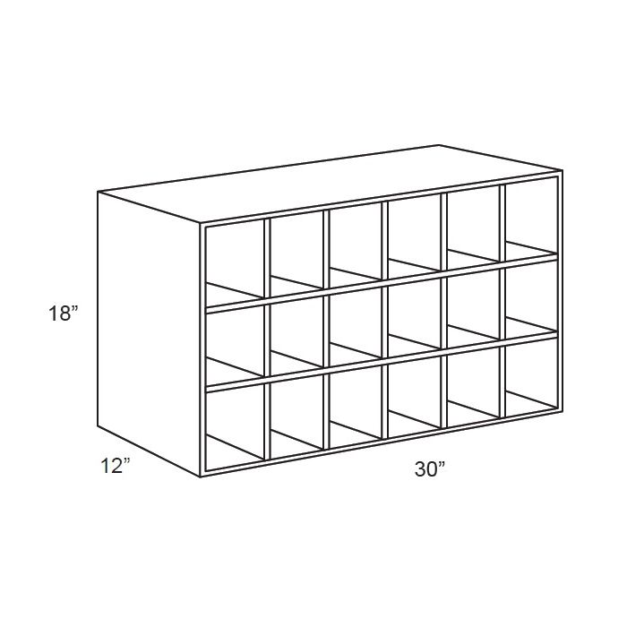 Vienna 30x18 Wine Rack Cabinet