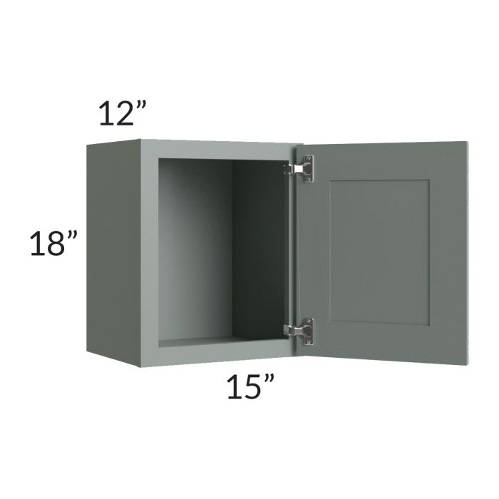 Woodland Green Shaker 24" 2-Drawer Base Cabinet