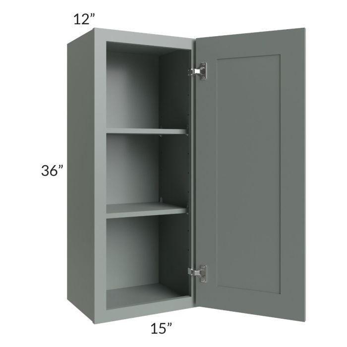 Woodland Green Shaker 24" 2-Drawer Base Cabinet