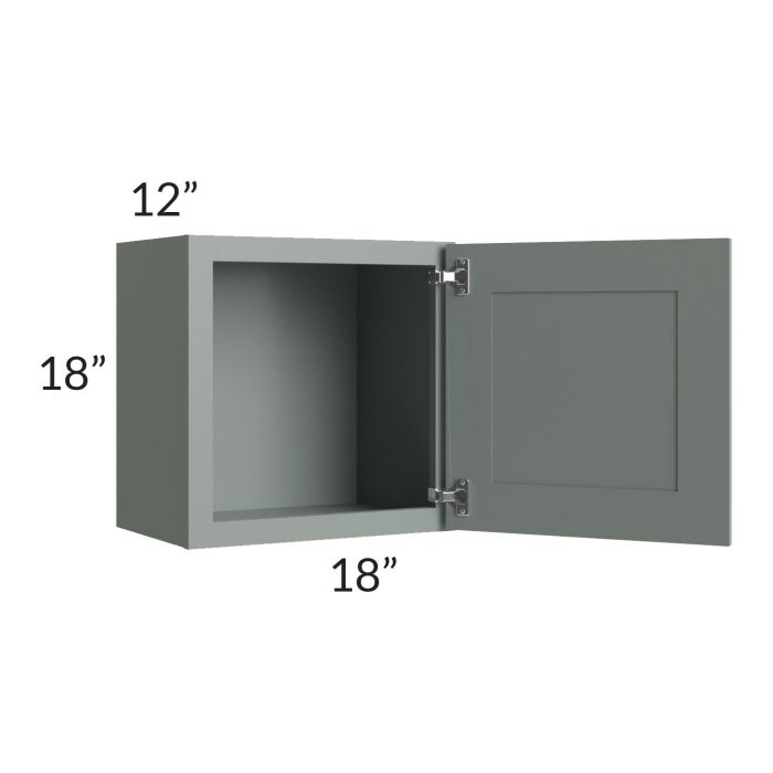 Woodland Green Shaker 24" 2-Drawer Base Cabinet