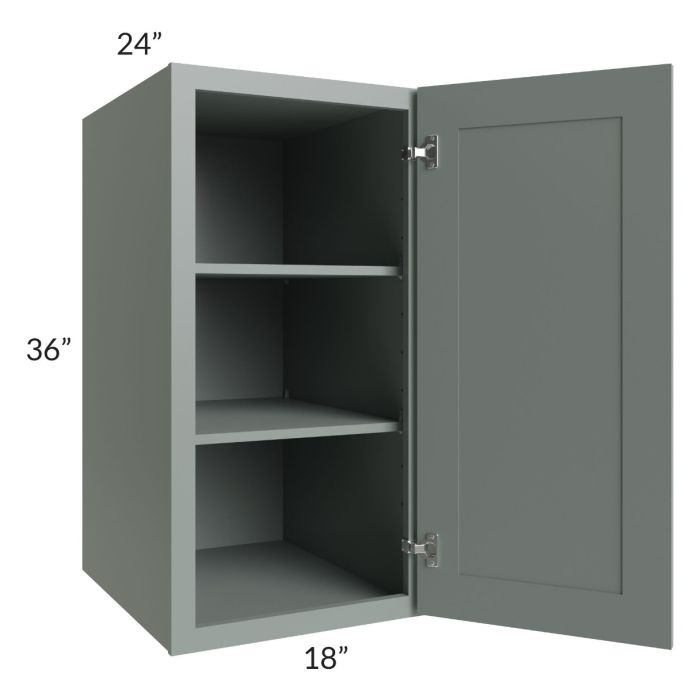 Woodland Green Shaker 24" 2-Drawer Base Cabinet