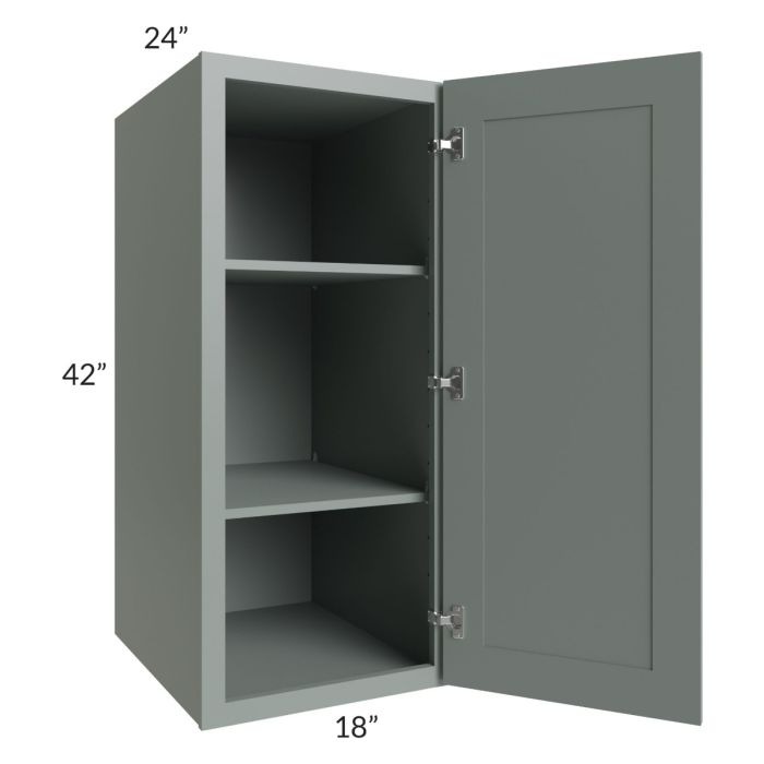 Woodland Green Shaker 24" 2-Drawer Base Cabinet