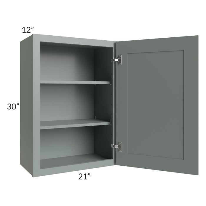 Woodland Green Shaker 24" 2-Drawer Base Cabinet