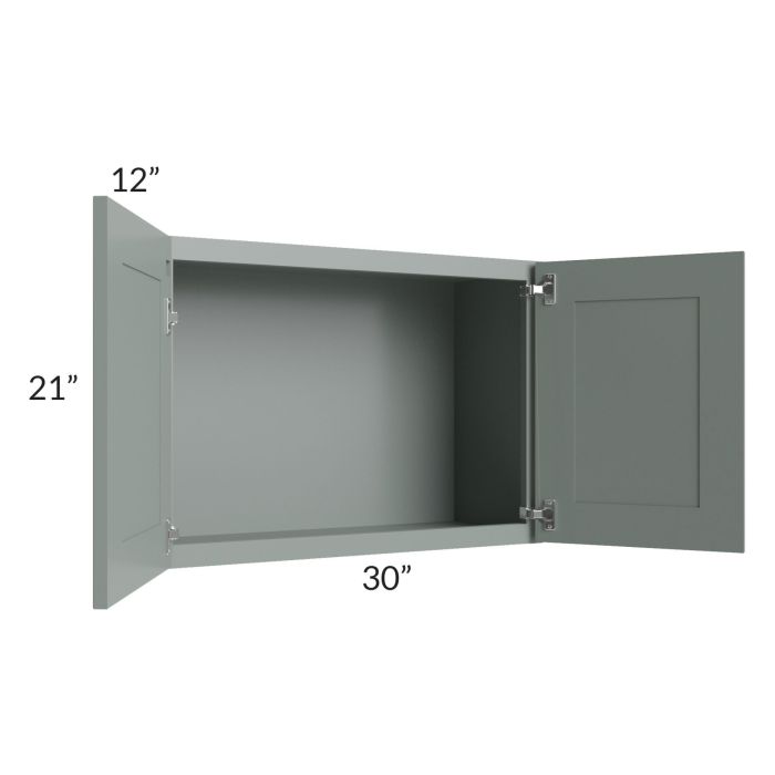 Woodland Green Shaker 24" 2-Drawer Base Cabinet