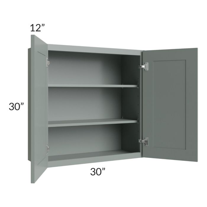 Woodland Green Shaker 24" 2-Drawer Base Cabinet