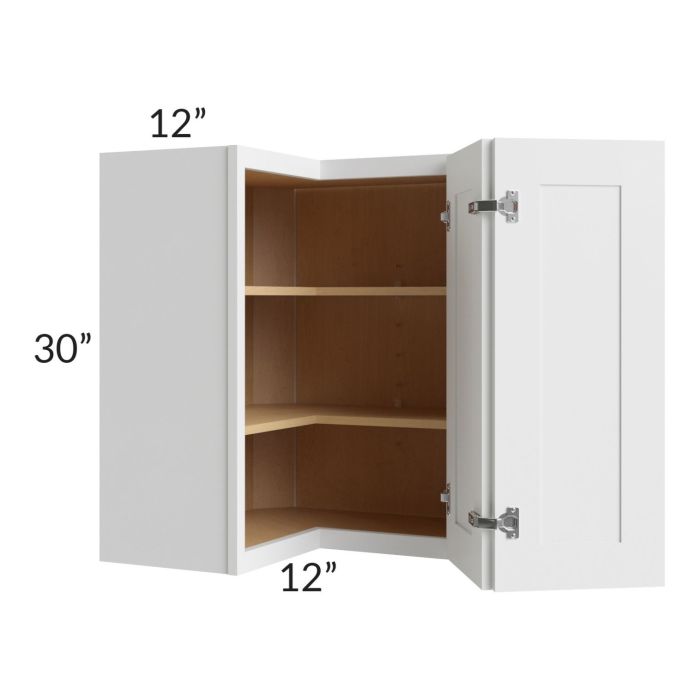 Alpine White Shaker 24x30 Wall Corner Unit 