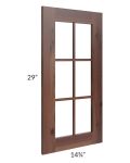 Farmhouse Walnut Shaker 15x30 Mullion Door (cabinet not included) - Out of stock through mid April