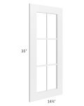 Stratton White Shaker 15x36 Mullion Door (cabinet not included)