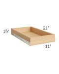 Vail White Shaker 15" Roll Out Tray with a Dovetailed Drawer Box