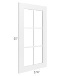 Stratton White Shaker 18x36 Mullion Door (cabinet not included)