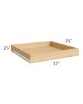 Aspen White Shaker 21" Roll Out Tray with a Dovetailed Drawer Box