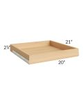 Aspen White Shaker 24" Roll Out Tray with a Dovetailed Drawer Box