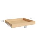 Sky Blue Shaker 27" Roll Out Tray with a Dovetailed Drawer Box