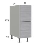 Euro Grey 12" 2-Drawer Base Cabinet