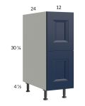 Harbor Navy 12" 2-Drawer Base Cabinet