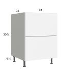 Euro Gloss White 24" 2-Drawer Base Cabinet