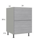 Euro Grey 24" 2-Drawer Base Cabinet