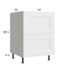 Harbor White 24" 2-Drawer Base Cabinet
