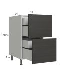 Euro Cafe 18" 2-Drawer Base Cabinet with 2 Inner Drawers
