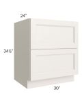 Providence Cream Glaze 30" 2-Drawer Base Cabinet