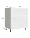 Harbor White 30" 2-Drawer Base Cabinet