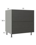 Euro Cafe 33" 2-Drawer Base Cabinet