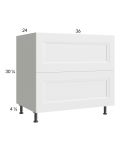 Harbor White 36" 2-Drawer Base Cabinet