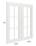 Palisades White 30x36 Mullion Door (cabinet not included) 
