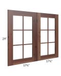 Farmhouse Walnut Shaker 36x30 Mullion Door (cabinet not included)