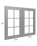 Stratton Light Grey Shaker 36x30 Mullion Door (cabinet not included) 