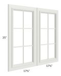 Wellfleet Linen 36x36 Mullion Door (cabinet not included) - Out of stock through April